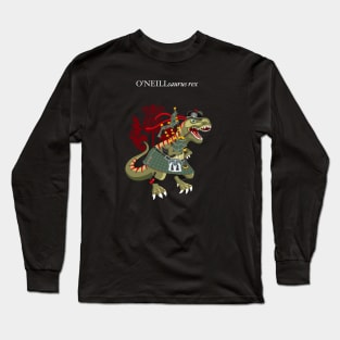 Clanosaurus O’NEILLsaurus rex Plaid O’Neill Scotland Ireland Family Tartan Long Sleeve T-Shirt